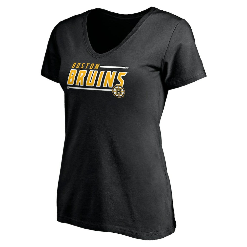 Boston Bruins Women's Mascot In Bounds V-Neck T-Shirt Black