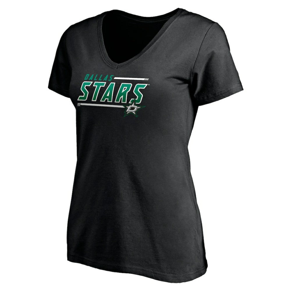 Dallas Stars Women's Mascot In Bounds V-Neck T-Shirt Black