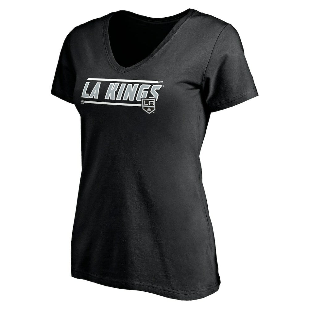 Los Angeles Kings Women's Mascot In Bounds V-Neck T-Shirt Black