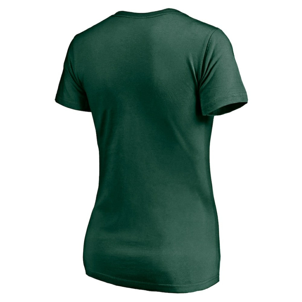 Minnesota Wild Women's Mascot In Bounds V-Neck T-Shirt Green