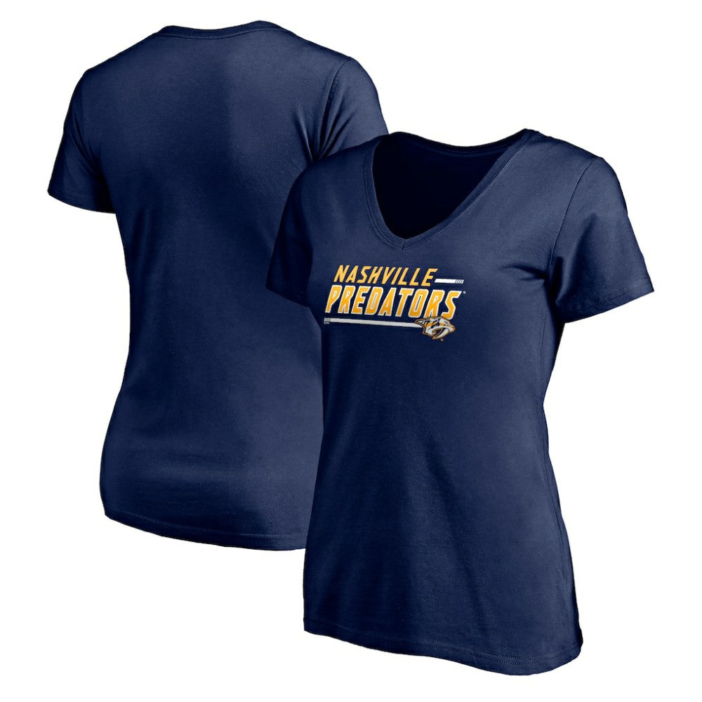 Nashville Predators Women's Mascot In Bounds V-Neck T-Shirt Navy