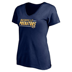 Nashville Predators Women's Mascot In Bounds V-Neck T-Shirt Navy