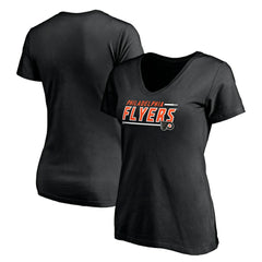 Philadelphia Flyers Women's Mascot In Bounds V-Neck T-Shirt Black