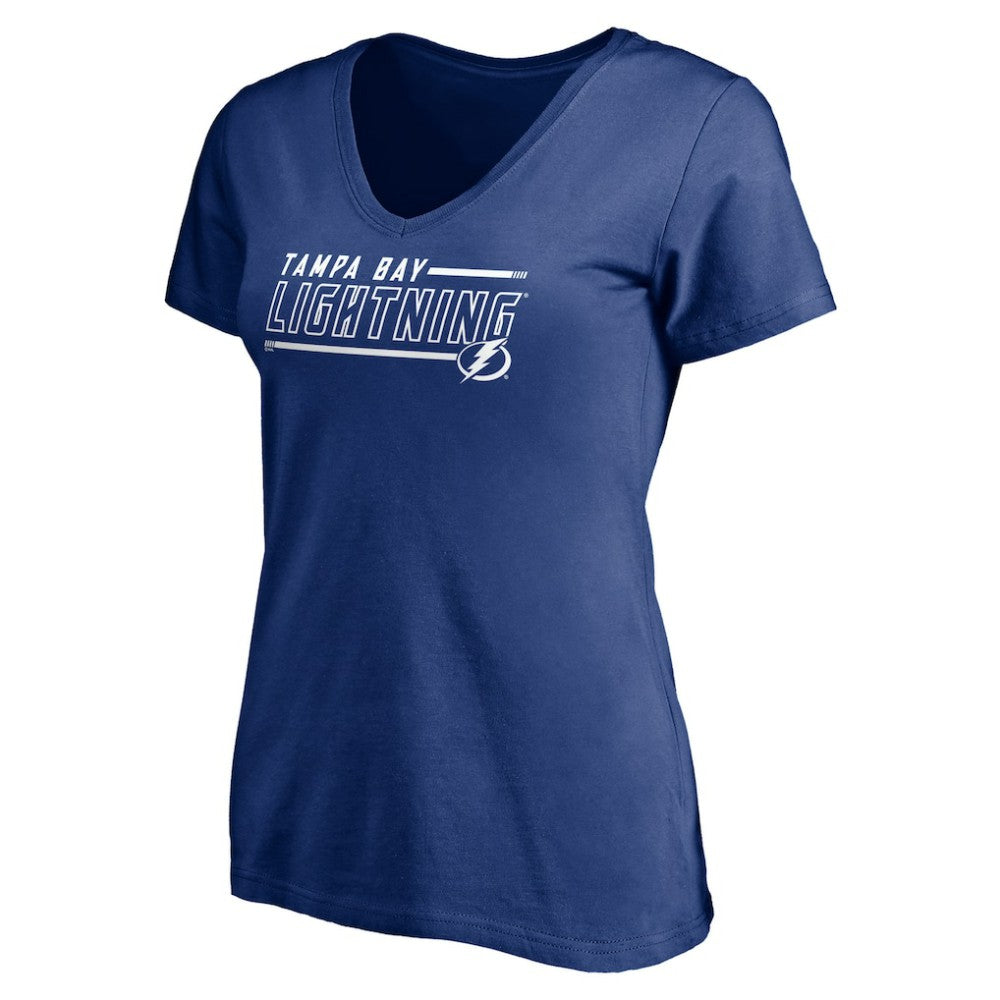 Tampa Bay Lightning Women's Mascot In Bounds V-Neck T-Shirt Blue