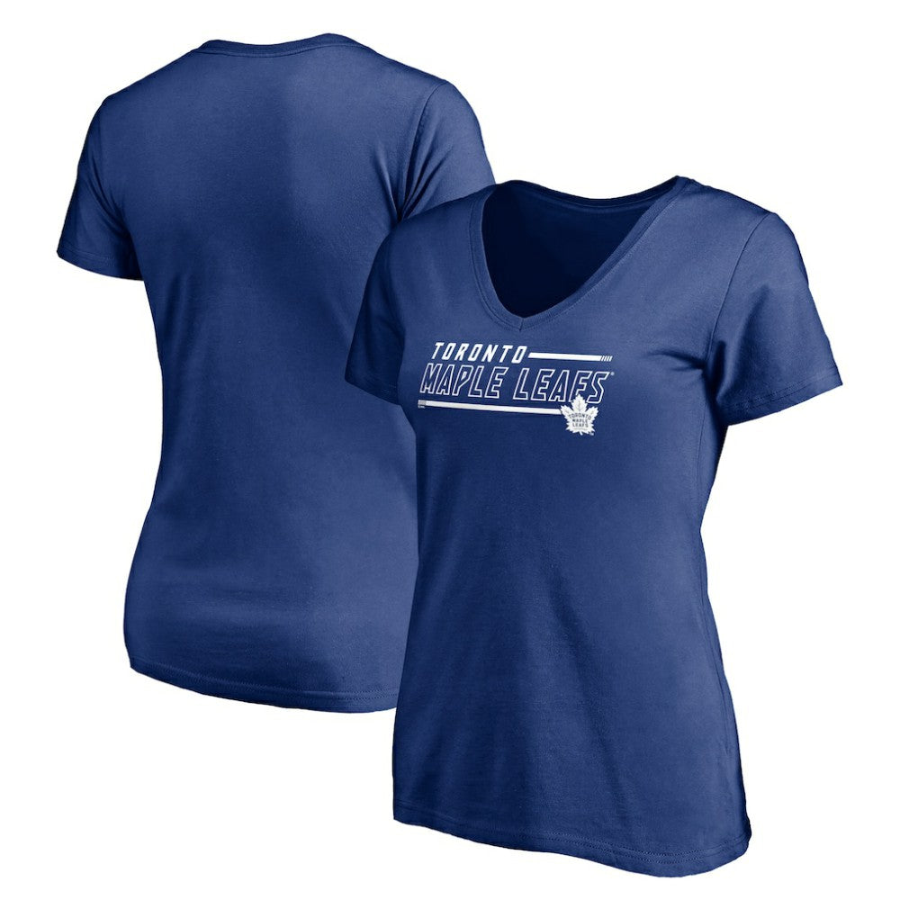 Toronto Maple Leafs Women's Mascot In Bounds V-Neck T-Shirt Blue