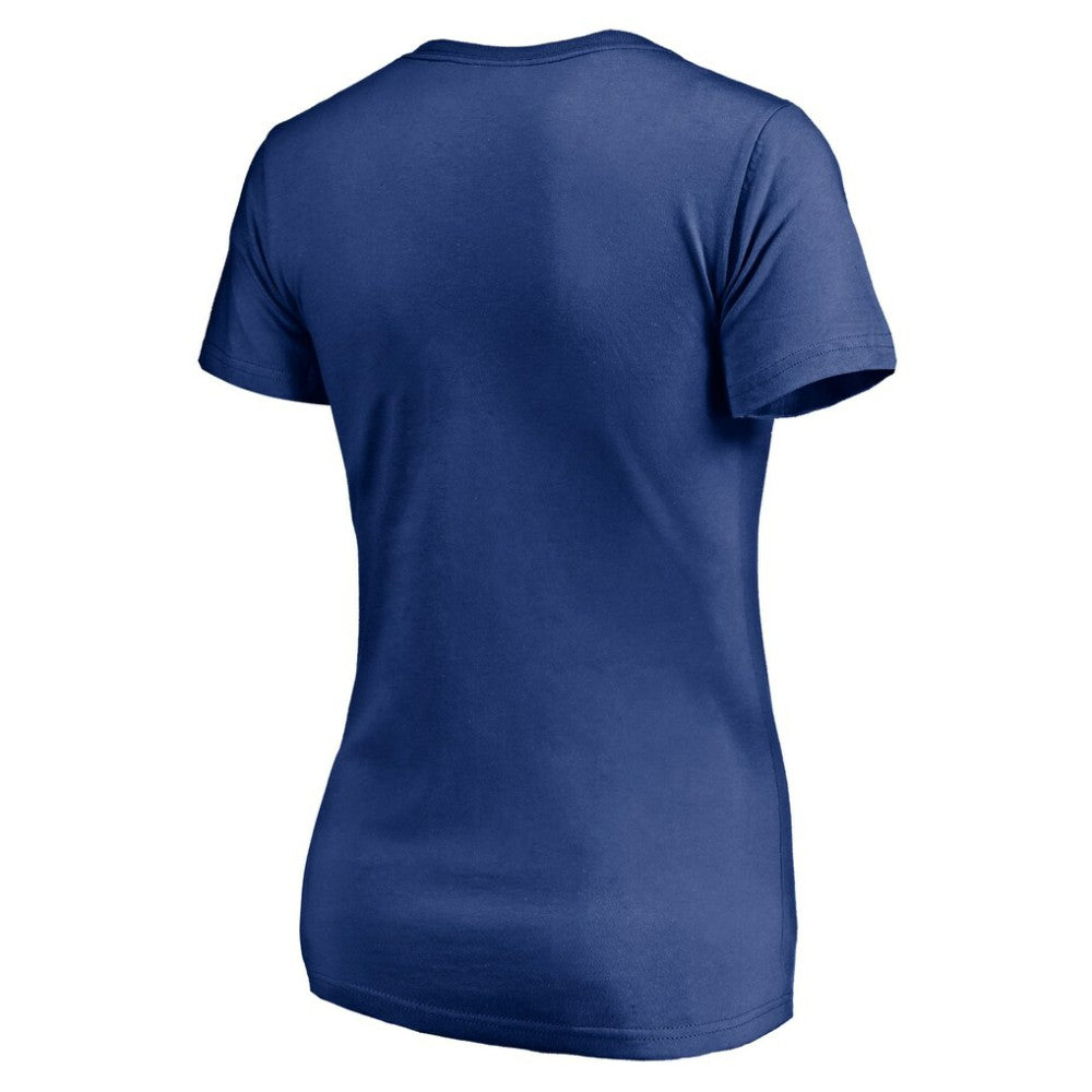 Vancouver Canucks Women's Mascot In Bounds V-Neck T-Shirt Blue