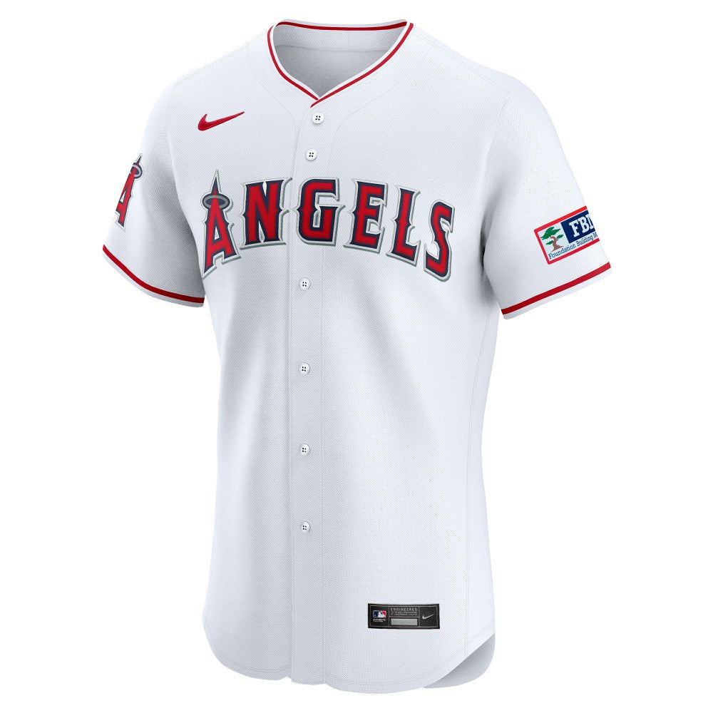Los Angeles Angels Home Elite Patch Jersey White | Nike