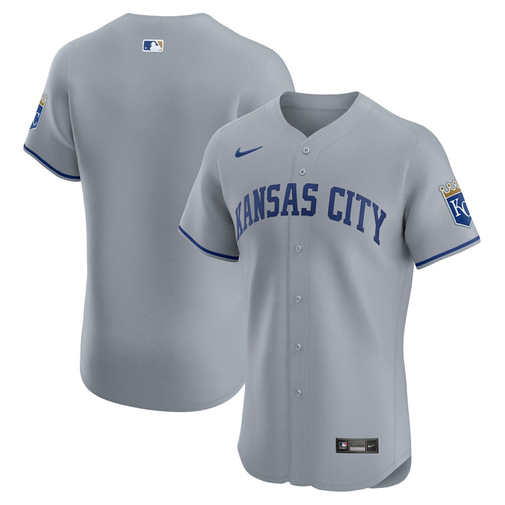 Kansas City Royals Road Vapor Premier Elite Patch Jersey Gray | Nike
