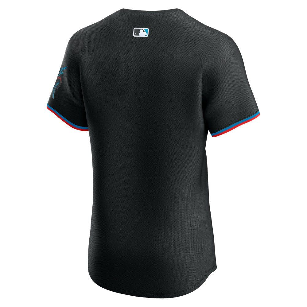 Miami Marlins Alternate Vapor Premier Elite Patch Jersey Black | Nike