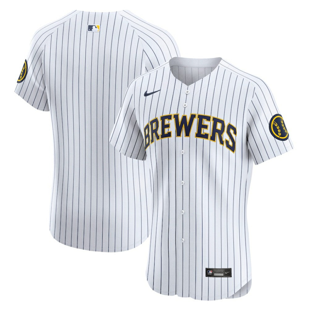 Milwaukee Brewers Alternate Vapor Premier Elite Patch Jersey White | Nike