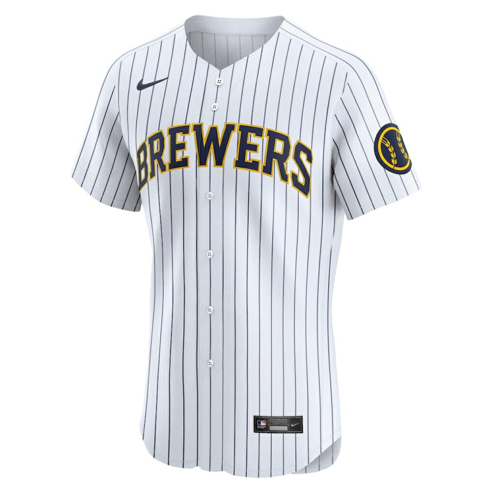 Milwaukee Brewers Alternate Vapor Premier Elite Patch Jersey White | Nike
