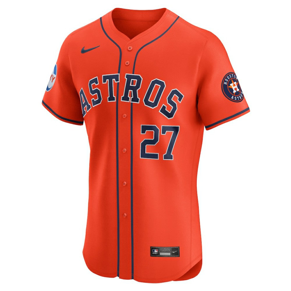 Jose Altuve Houston Astros Alternate Elite Sponsor Patch Player Jersey Orange | Nike