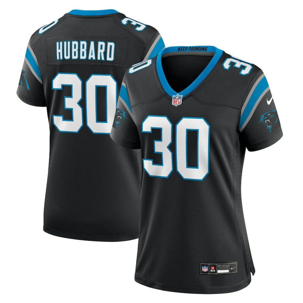 Chuba Hubbard Carolina Panthers Women's Team Game Jersey - Black