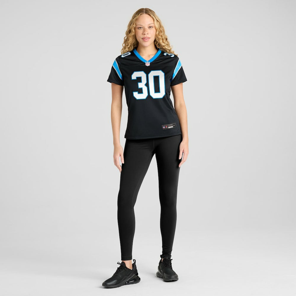 Chuba Hubbard Carolina Panthers Women's Team Game Jersey - Black