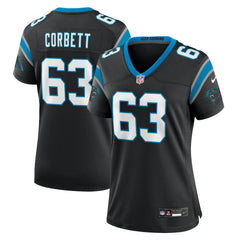 Austin Corbett Carolina Panthers Women's Team Game Jersey - Black