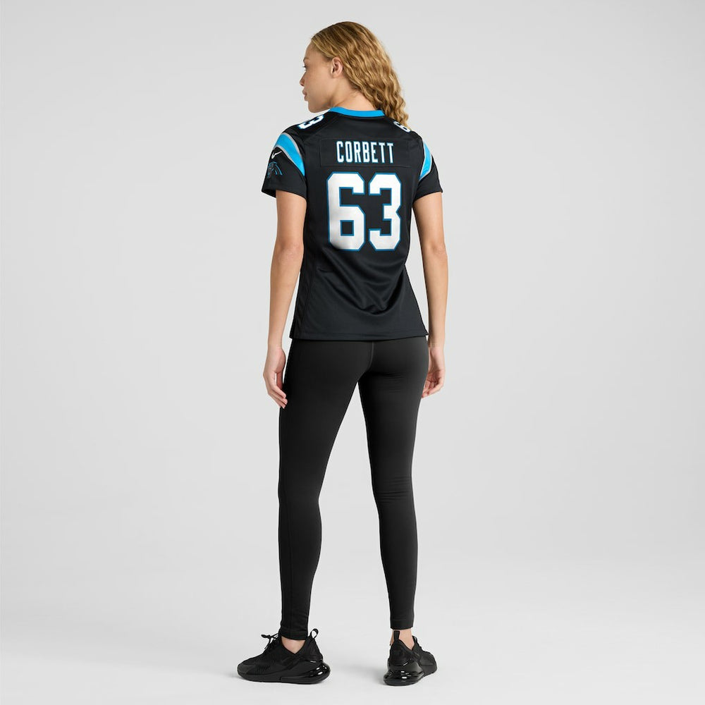 Austin Corbett Carolina Panthers Women's Team Game Jersey - Black