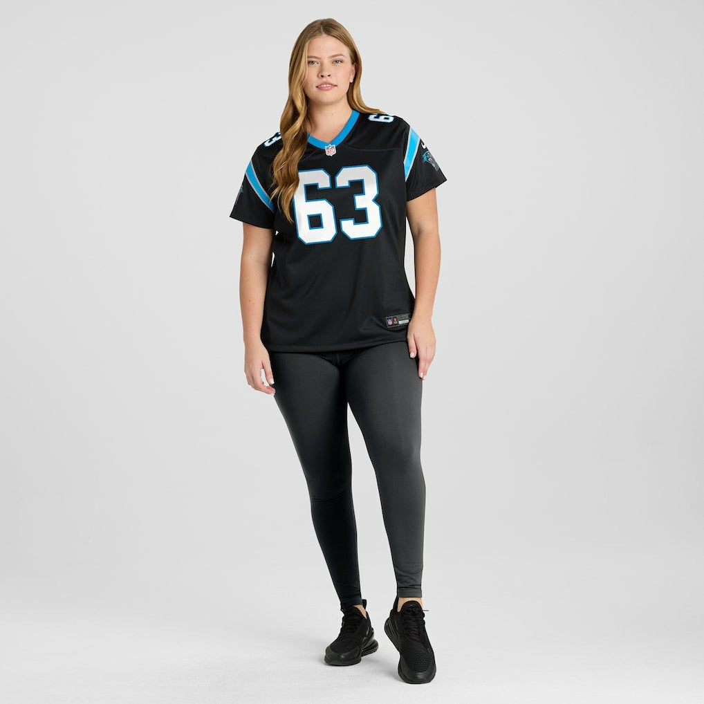 Austin Corbett Carolina Panthers Women's Team Game Jersey - Black