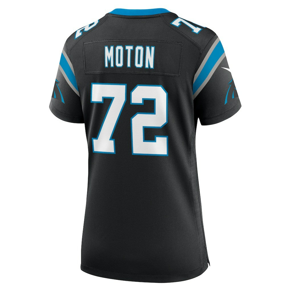 Taylor Moton Carolina Panthers Women's Team Game Jersey - Black