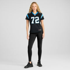 Taylor Moton Carolina Panthers Women's Team Game Jersey - Black