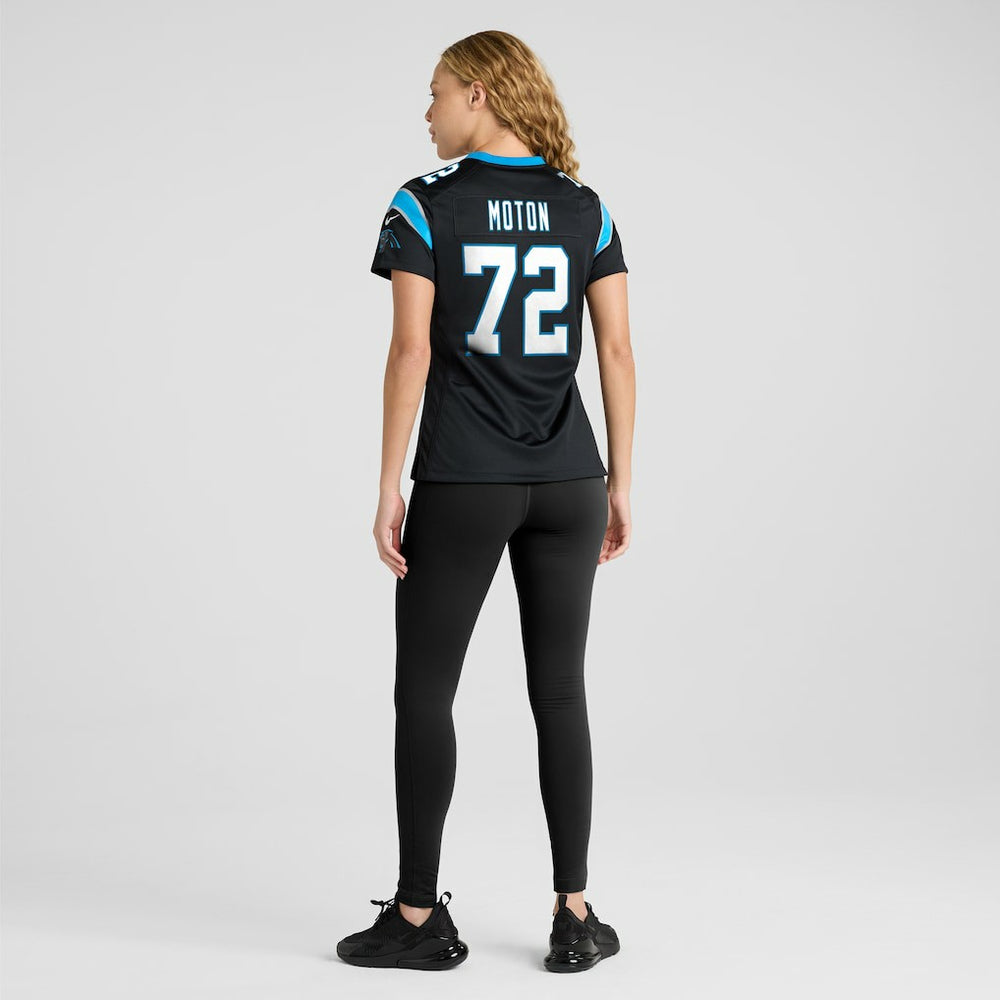 Taylor Moton Carolina Panthers Women's Team Game Jersey - Black