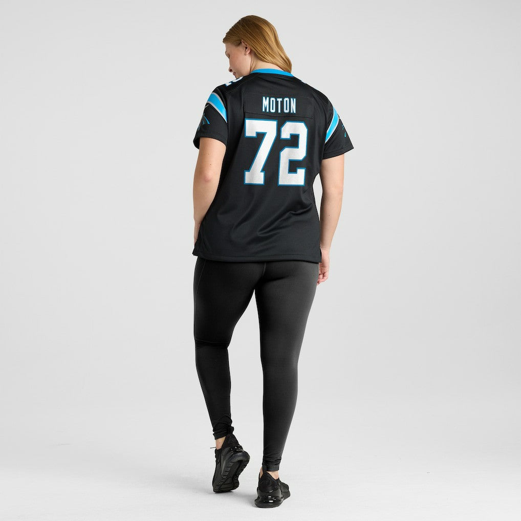 Taylor Moton Carolina Panthers Women's Team Game Jersey - Black