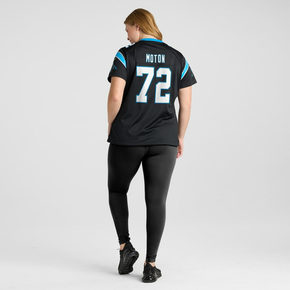 Taylor Moton Carolina Panthers Women's Team Game Jersey - Black