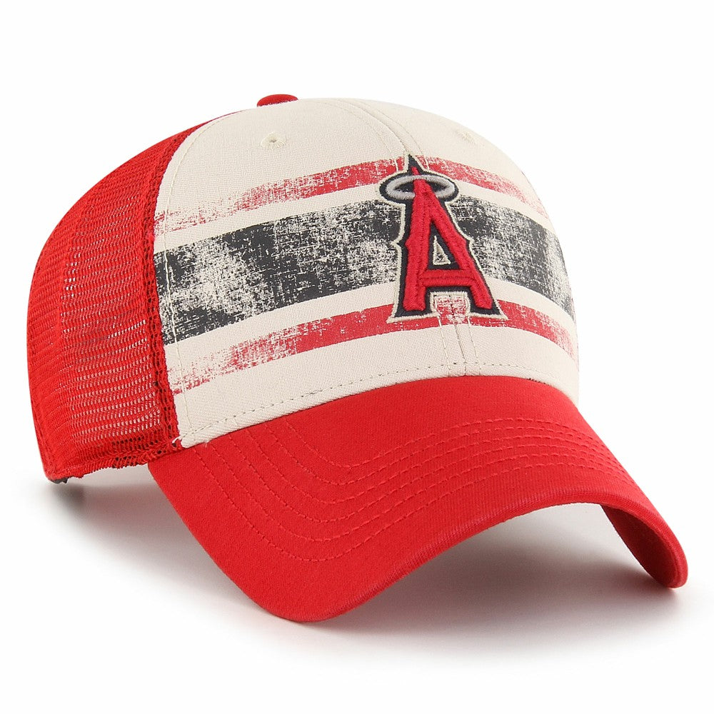 Los Angeles Angels Breakout MVP Trucker Adjustable Hat Cream/Red | 47 brand