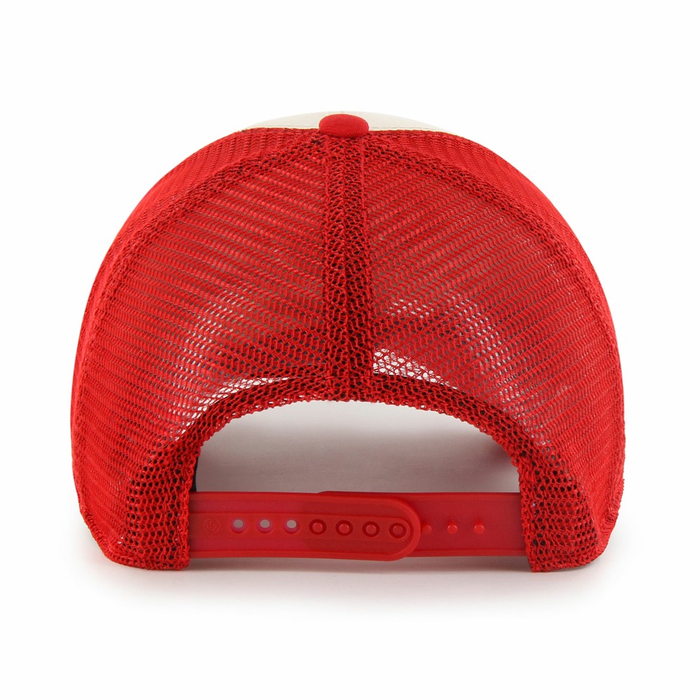 Los Angeles Angels Breakout MVP Trucker Adjustable Hat Cream/Red | 47 brand