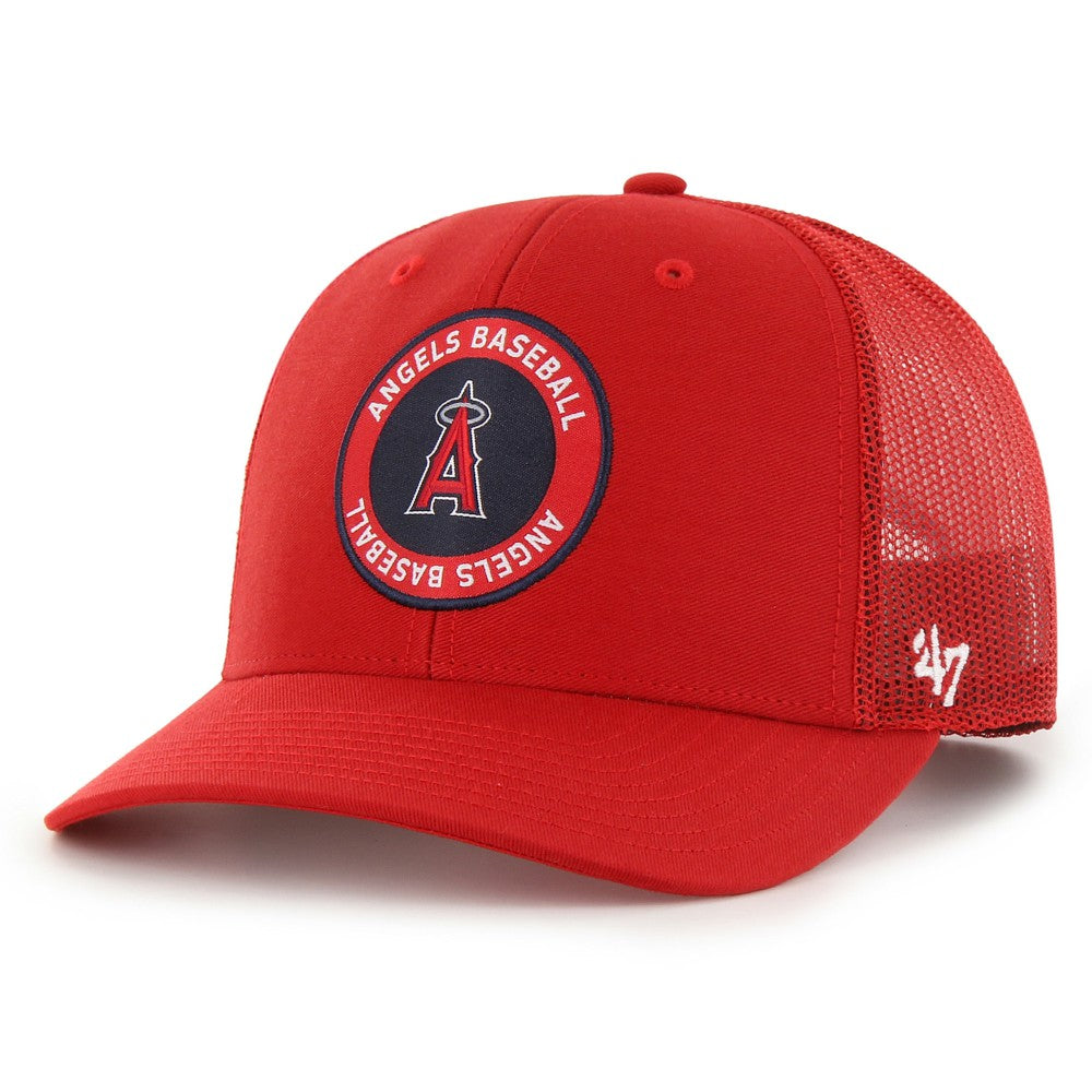 Los Angeles Angels Unveil Trucker Adjustable Hat Red | 47 brand