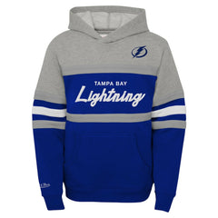 Tampa Bay Lightning Mitchell & Ness Youth Head Coach Pullover Hoodie Gray