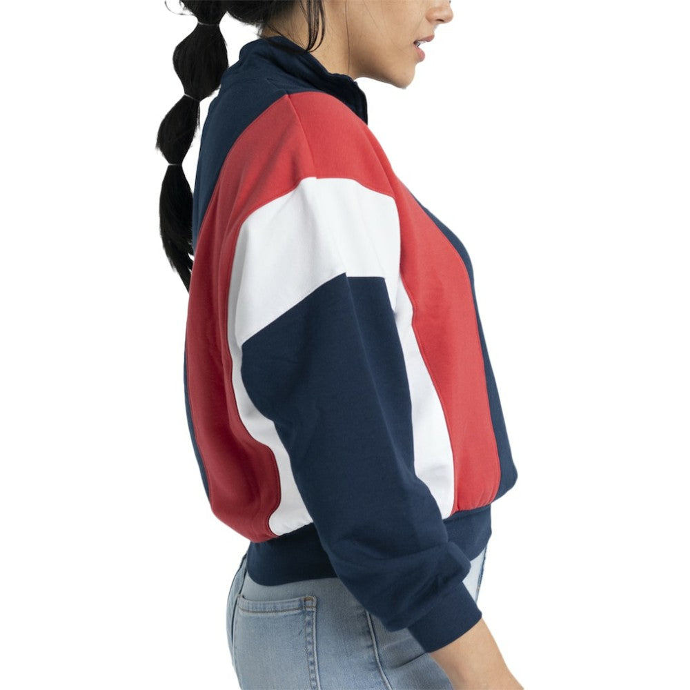 Boston Red Sox Lusso Women's Malia Quarter-Zip Sweatshirt Navy