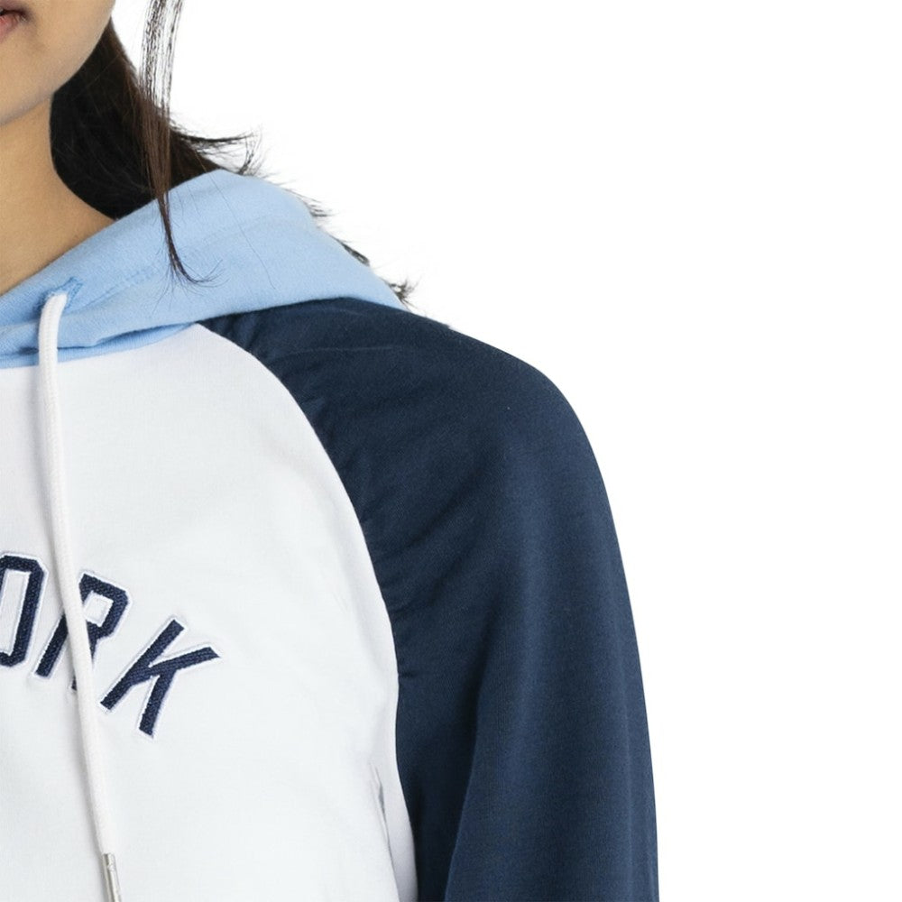 New York Yankees Lusso Women's Marlowe Tri-Blend Raglan Pullover Hoodie White