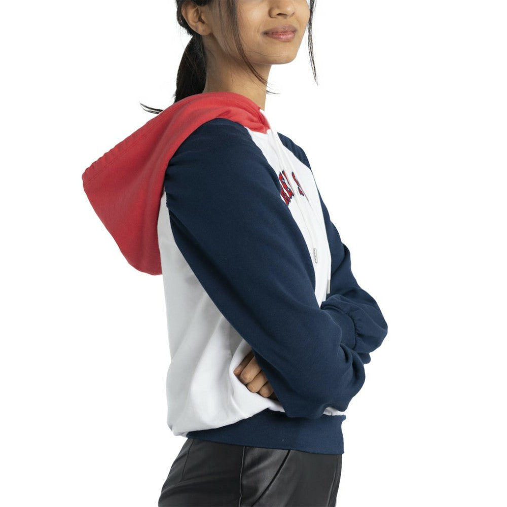Boston Red Sox Lusso Women's Marlowe Tri-Blend Raglan Pullover Hoodie White