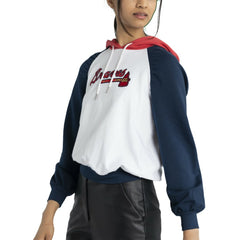 Atlanta Braves Lusso Women's Marlowe Tri-Blend Raglan Pullover Hoodie White