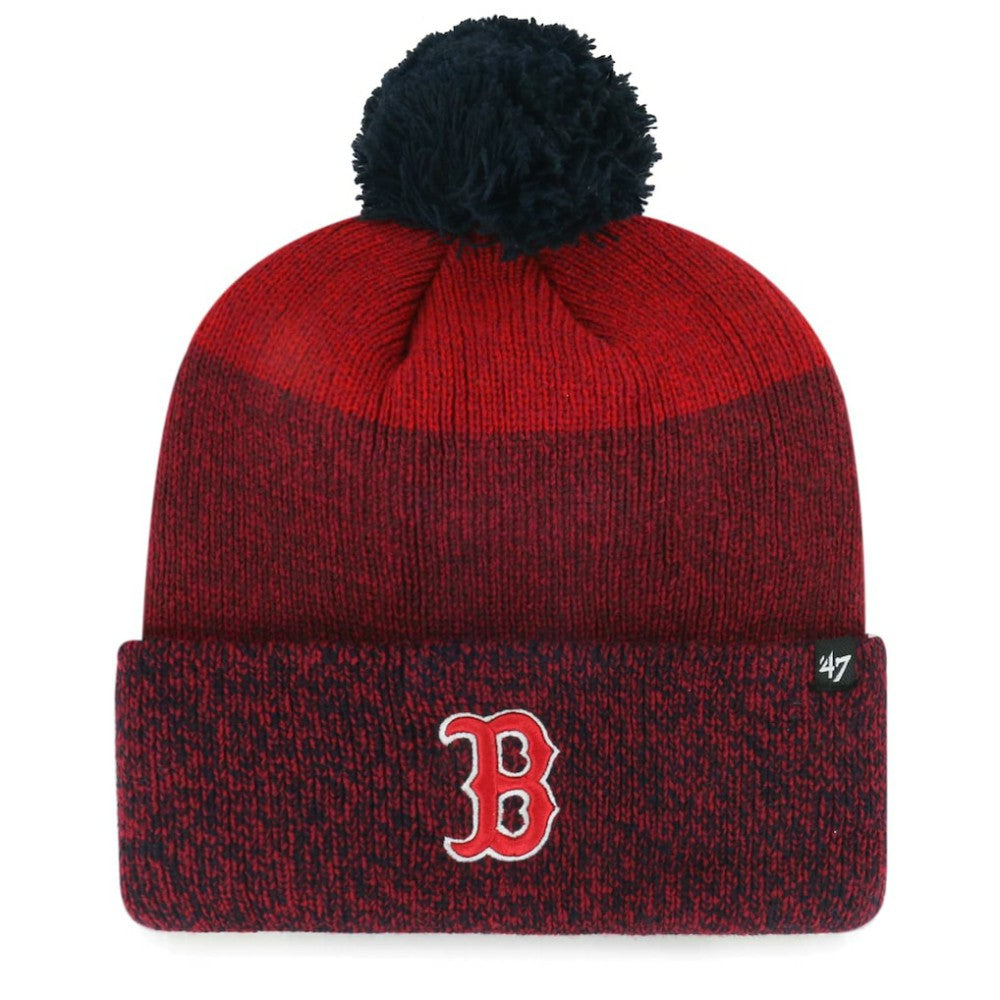 Boston Red Sox Darkfreeze Cuffed Knit Hat with Pom Red | 47 brand