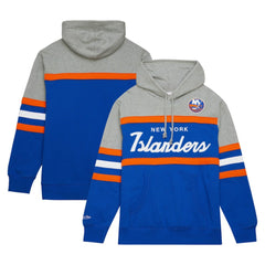 New York Islanders Head Coach Pullover Hoodie Royal/Gray
