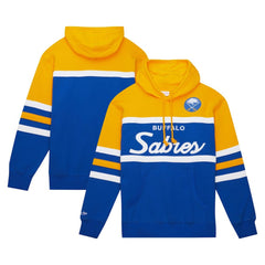 Buffalo Sabres Mitchell & Ness Head Coach Pullover Hoodie Royal/Gold
