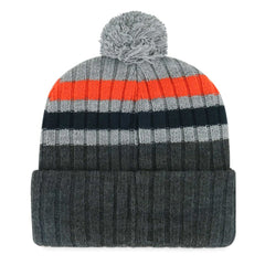 Detroit Tigers Stack Cuffed Knit Hat with Pom Gray | 47 brand