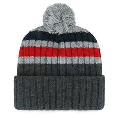 St. Louis Cardinals Stack Cuffed Knit Hat with Pom Gray | 47 brand