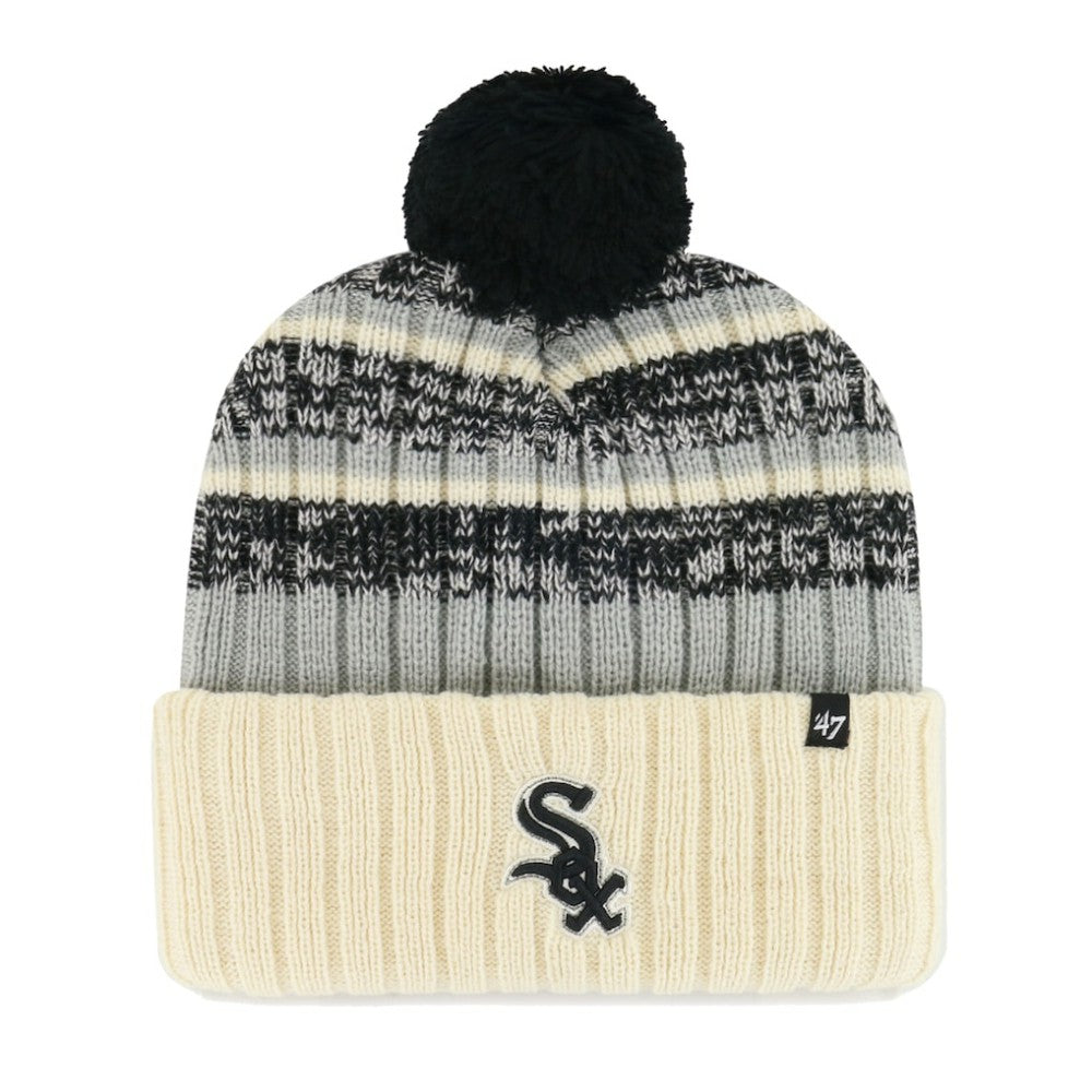 Chicago White Sox Tavern Cuffed Knit Hat with Pom Natural | 47 brand
