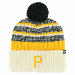 Pittsburgh Pirates Tavern Cuffed Knit Hat with Pom Natural | 47 brand