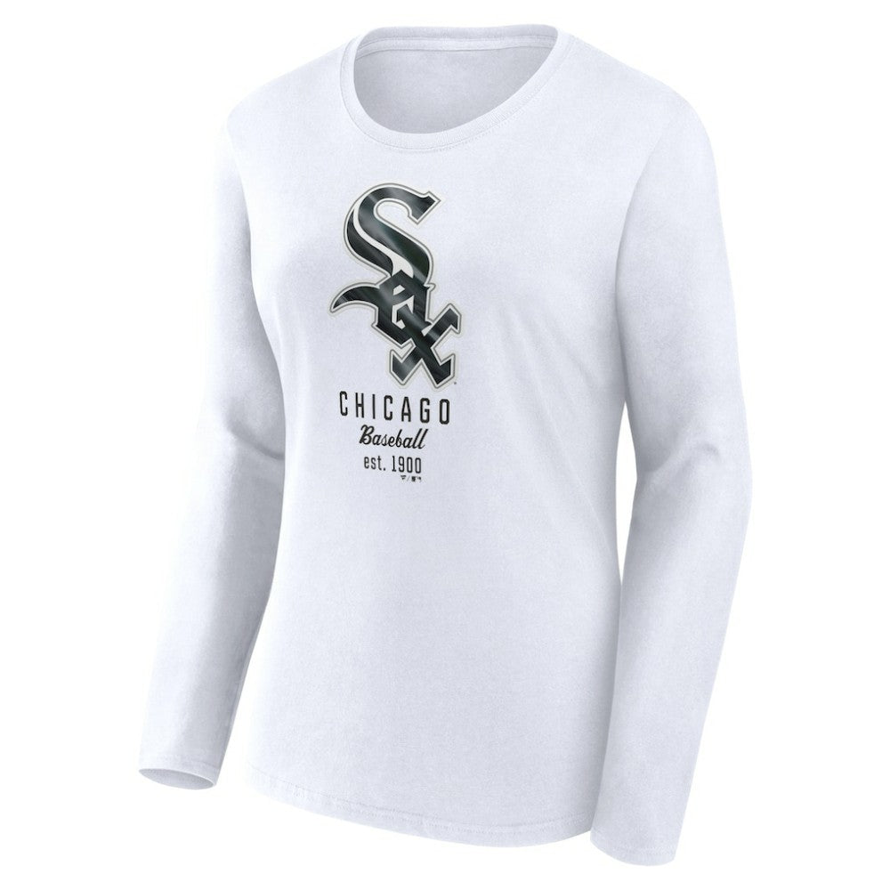 Chicago White Sox Women's Lightweight Fitted Long Sleeve T-Shirt White