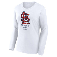 St. Louis Cardinals Women's Lightweight Fitted Long Sleeve T-Shirt White