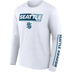 Seattle Kraken Fanatics Breakaway Combo Long Sleeve T-Shirt White