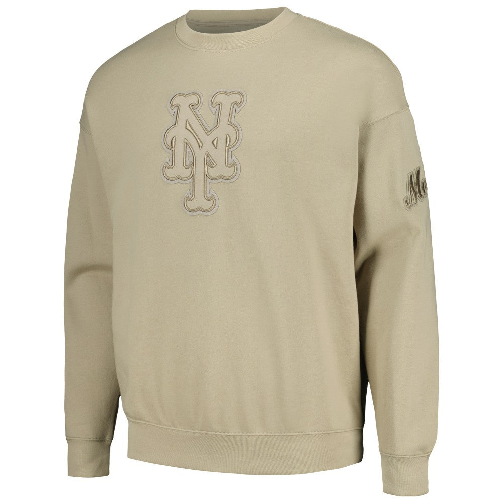 New York Mets Pro Standard Neutral Drop Shoulder Pullover Sweatshirt Pewter