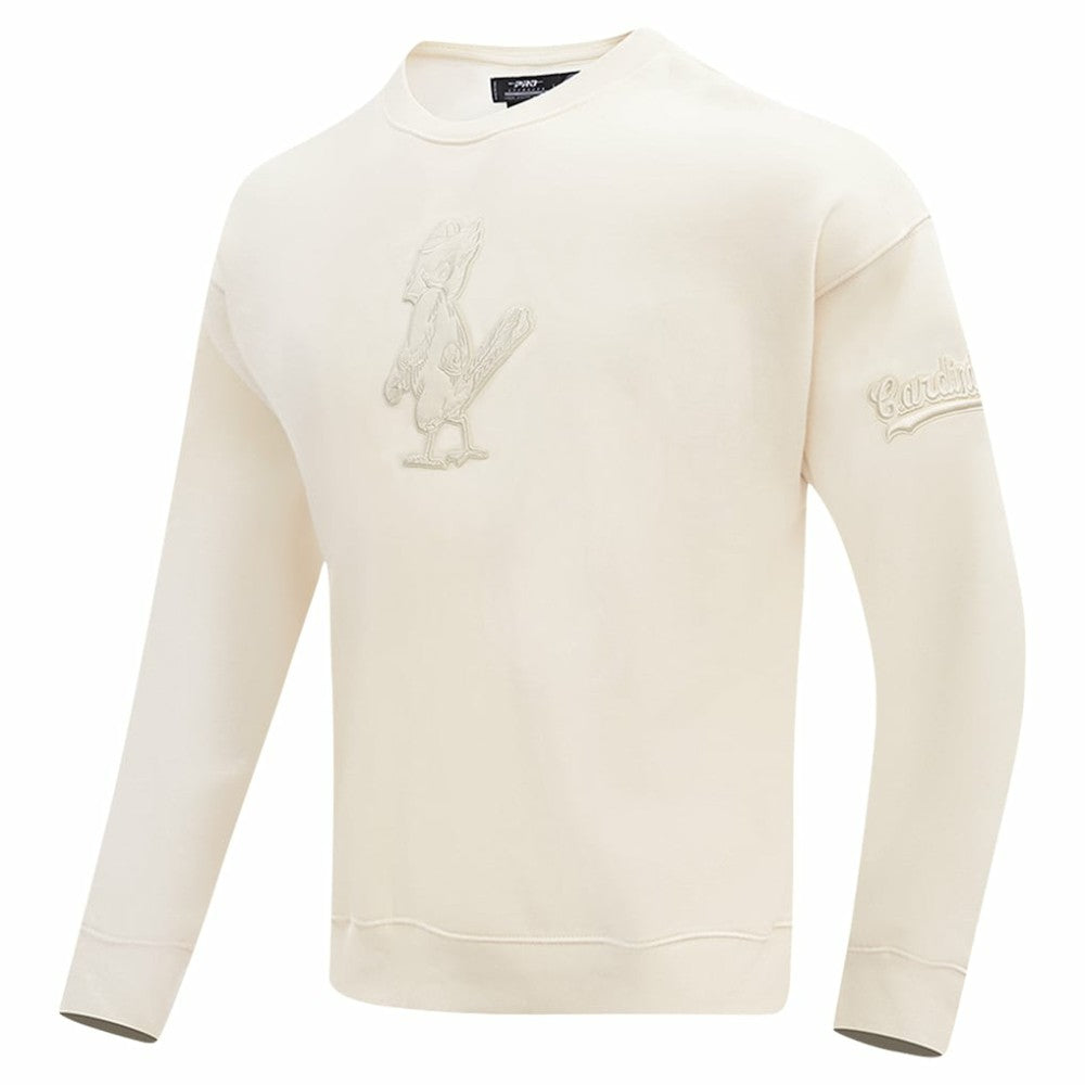 St. Louis Cardinals Pro Standard Neutral Drop Shoulder Pullover Sweatshirt Cream