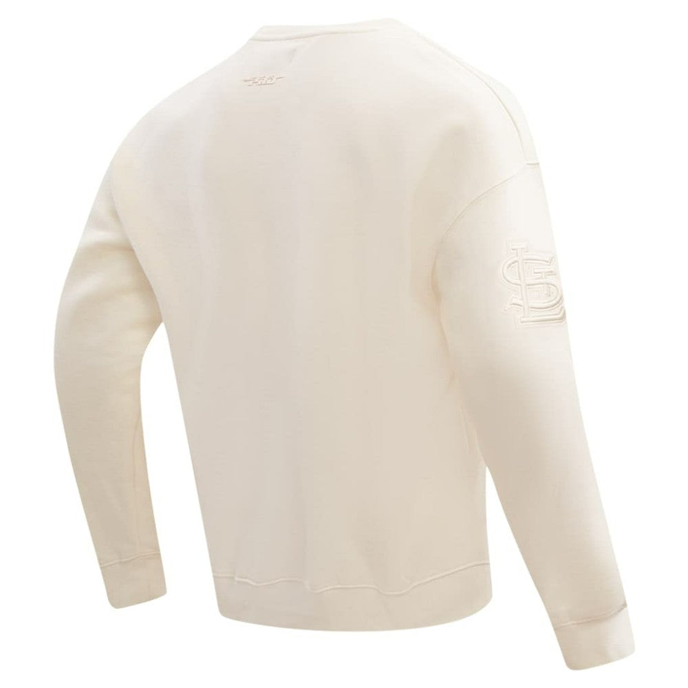 St. Louis Cardinals Pro Standard Neutral Drop Shoulder Pullover Sweatshirt Cream