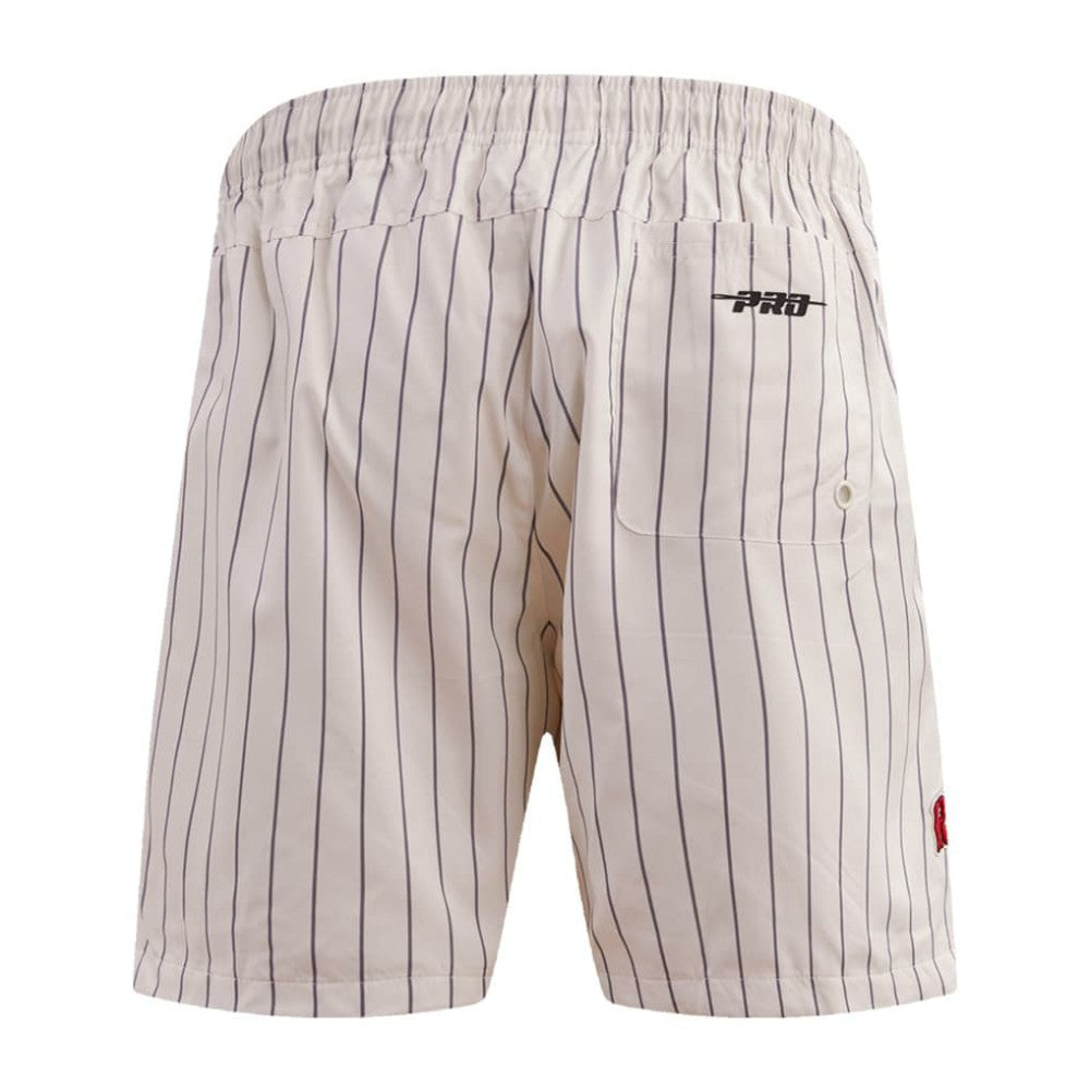 Boston Red Sox Pro Standard Pinstripe Retro Classic Woven Shorts Cream