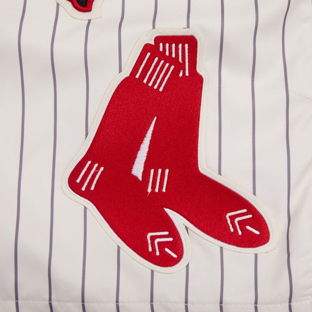 Boston Red Sox Pro Standard Pinstripe Retro Classic Woven Shorts Cream