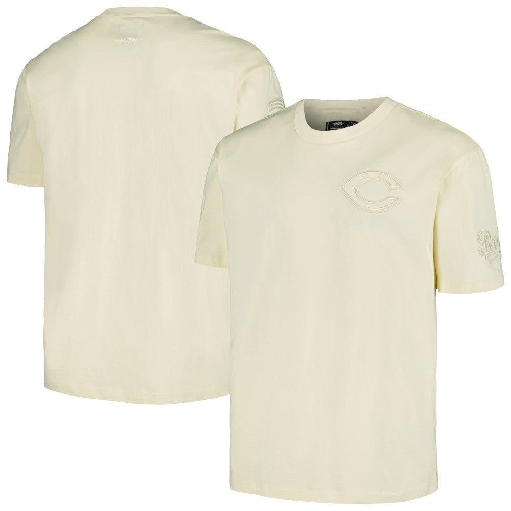 Cincinnati Reds Pro Standard Oversized Neutral CJ Dropped Shoulders T-Shirt Cream